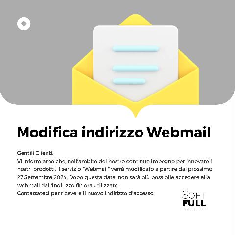 Cambio indirizzo alla Webmail